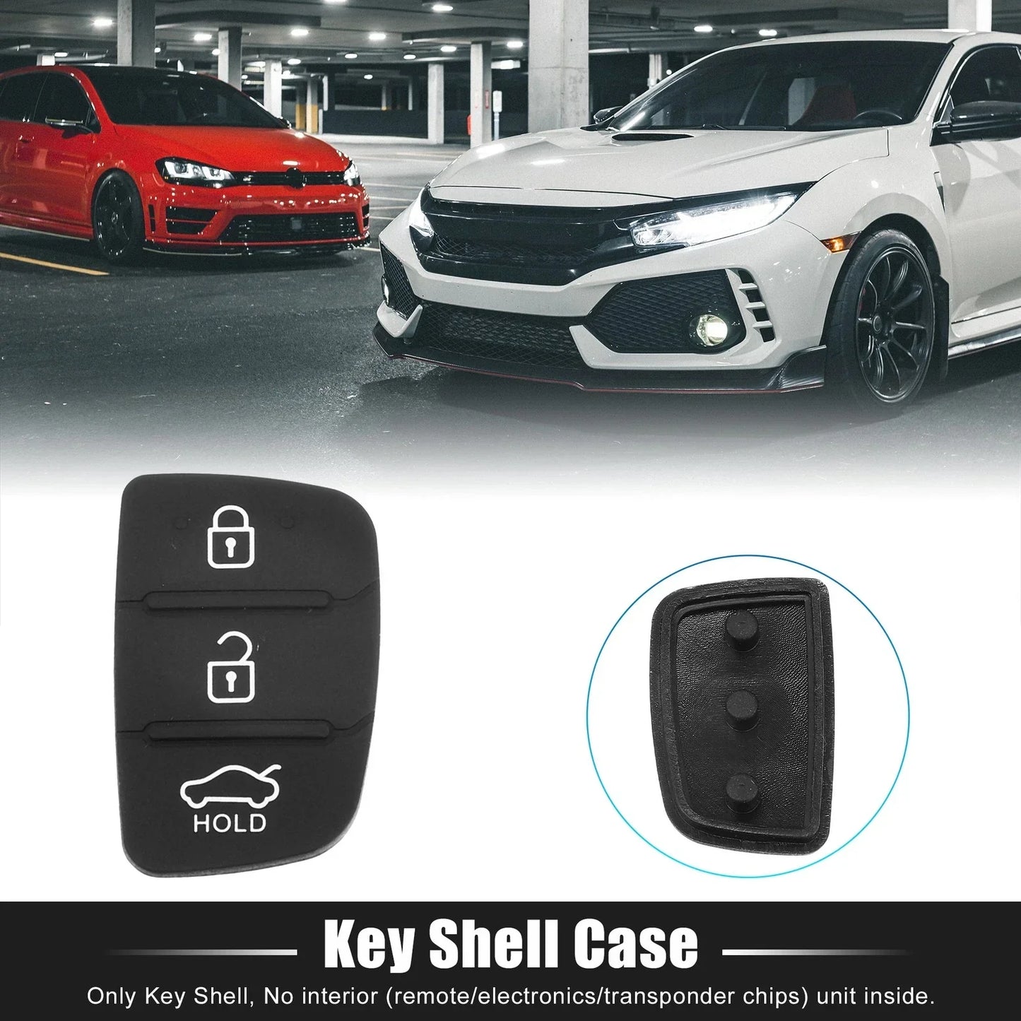 3 Button Car Remote Fob Case Insert Rubber Pad for Hyundai