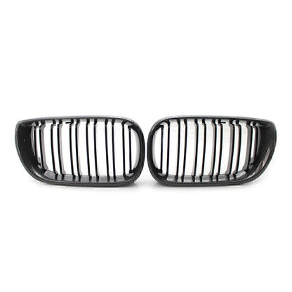 Carbon Fiber Double Slat Front Kidney Grille for BMW E46 Sedan (2002-2005)