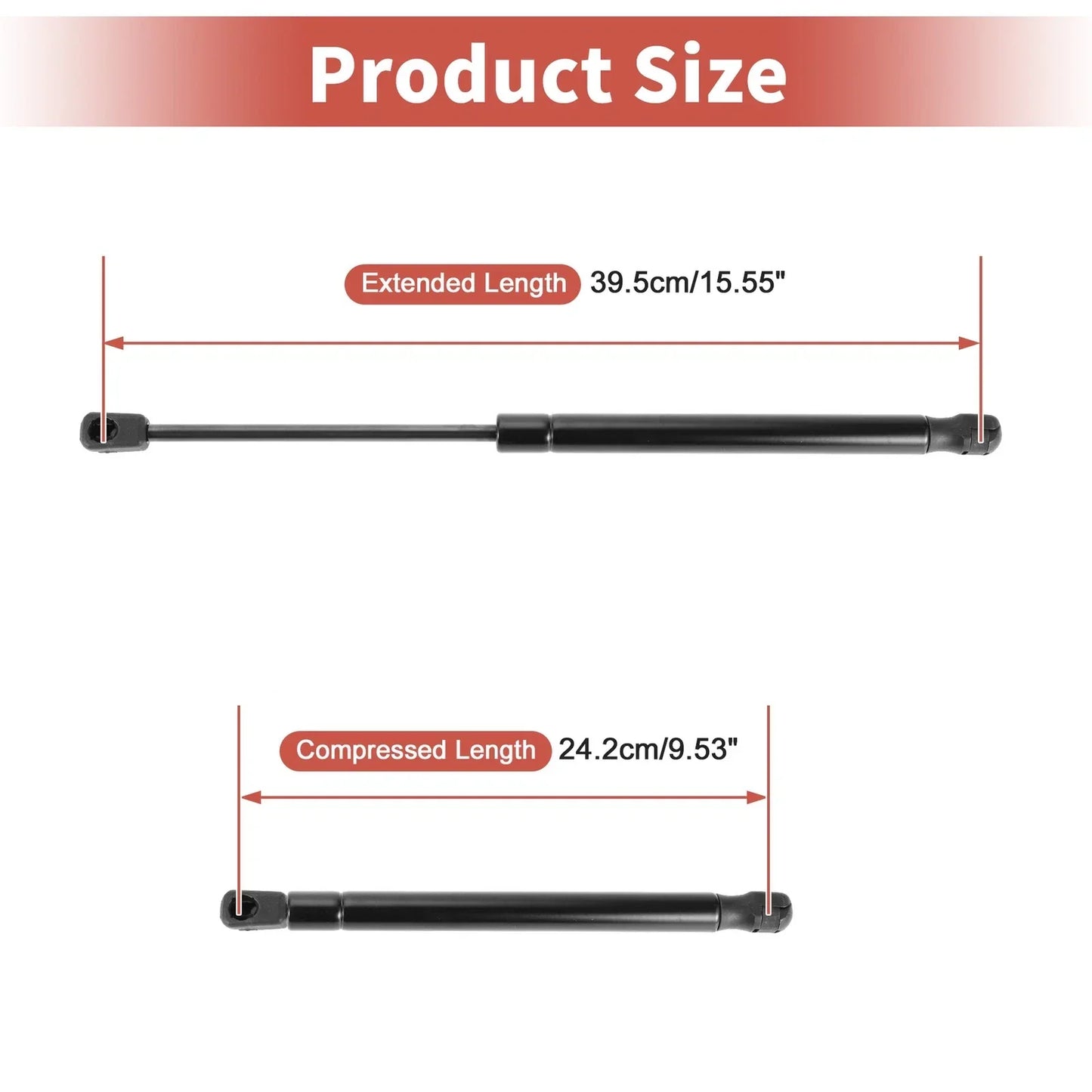 2 x Front Hood Lift Supports for Hyundai Santa Fe (2013-2018)