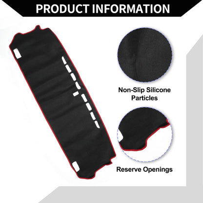 Dashboard Cover Mat for Honda Fit GR1-GR8 (2020-2024) Protector Black Red 1 Set
