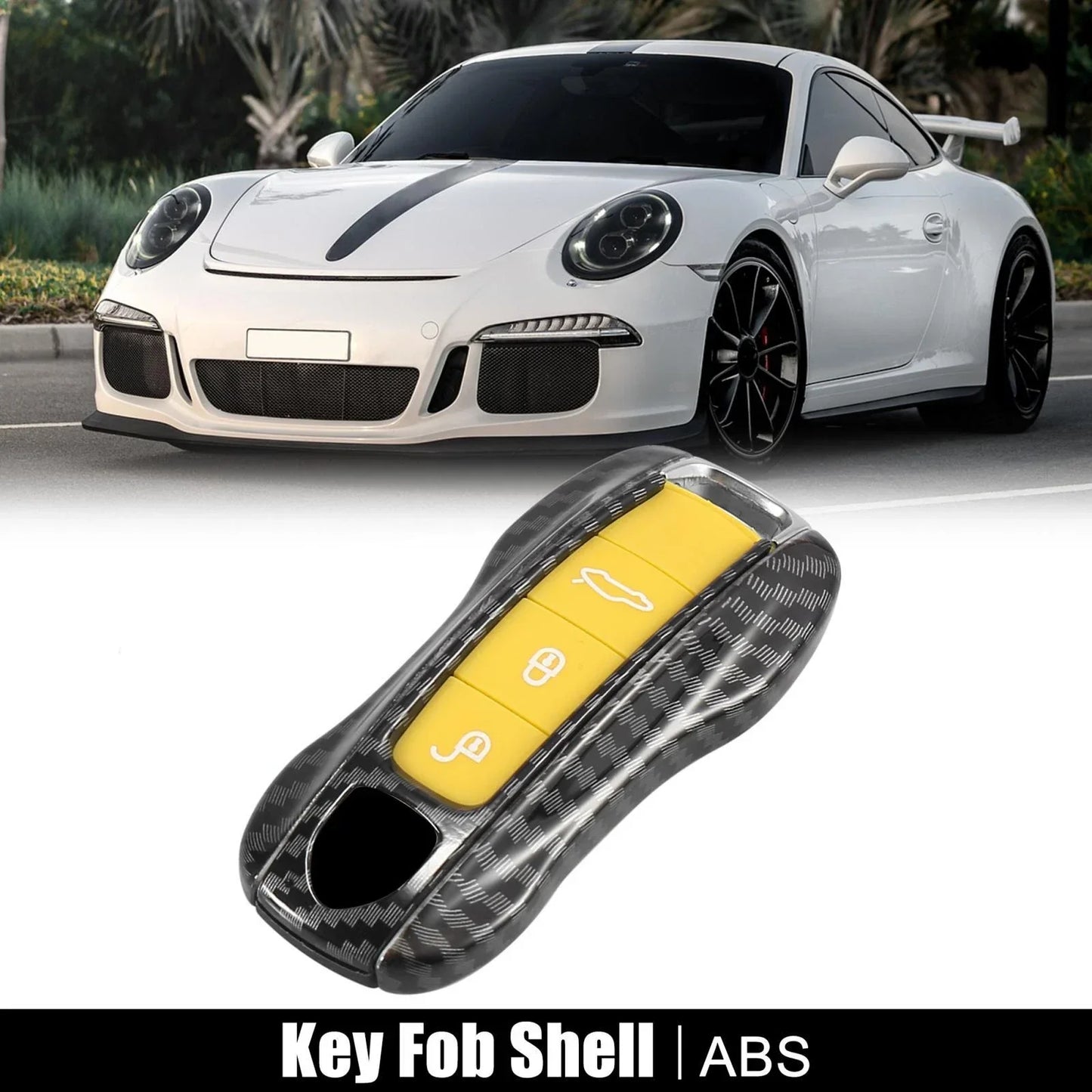 Carbon Fiber Key Cover Fob Shell for Porsche