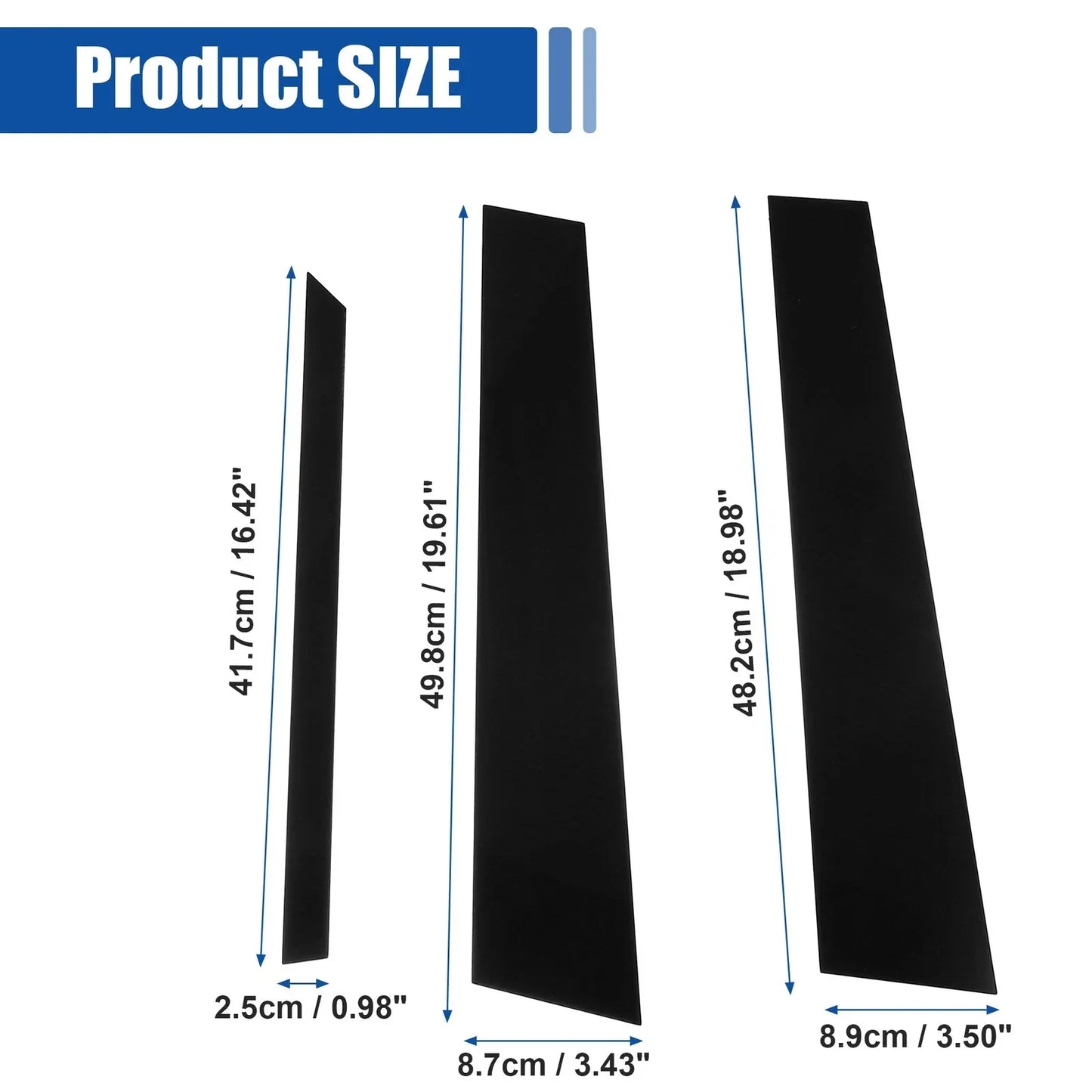 Glossy Black Car Door Window Pillar Post Covers for Mercedes-Benz M/ML-Class