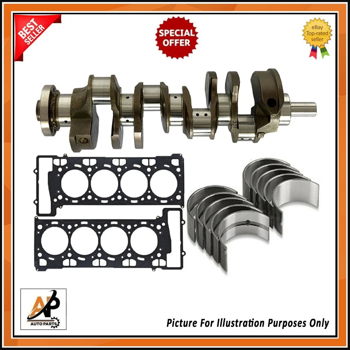 Engine Rebuild Parts Kit Crankshaft for BMW X5 X6 50i (2011–2019)
