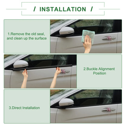 2 x Front Left & Right Weatherstrip Window Seals for Honda Accord (2018-2023)