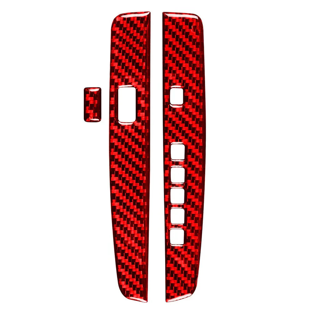 Red Carbon Fiber Interior Gear Shift Cover Trim for Honda Accord (2013-2017)