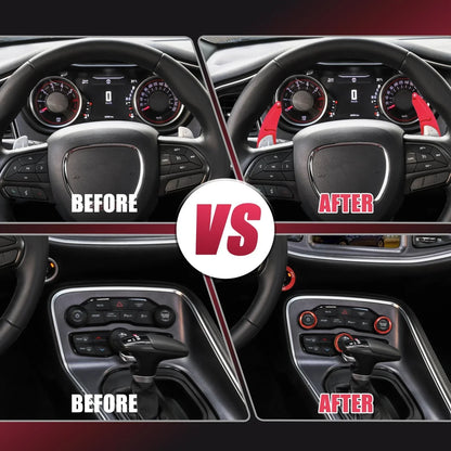 Steering Wheel Shift Paddle Extension Trim Set for Dodge Challenger (2015-2023)