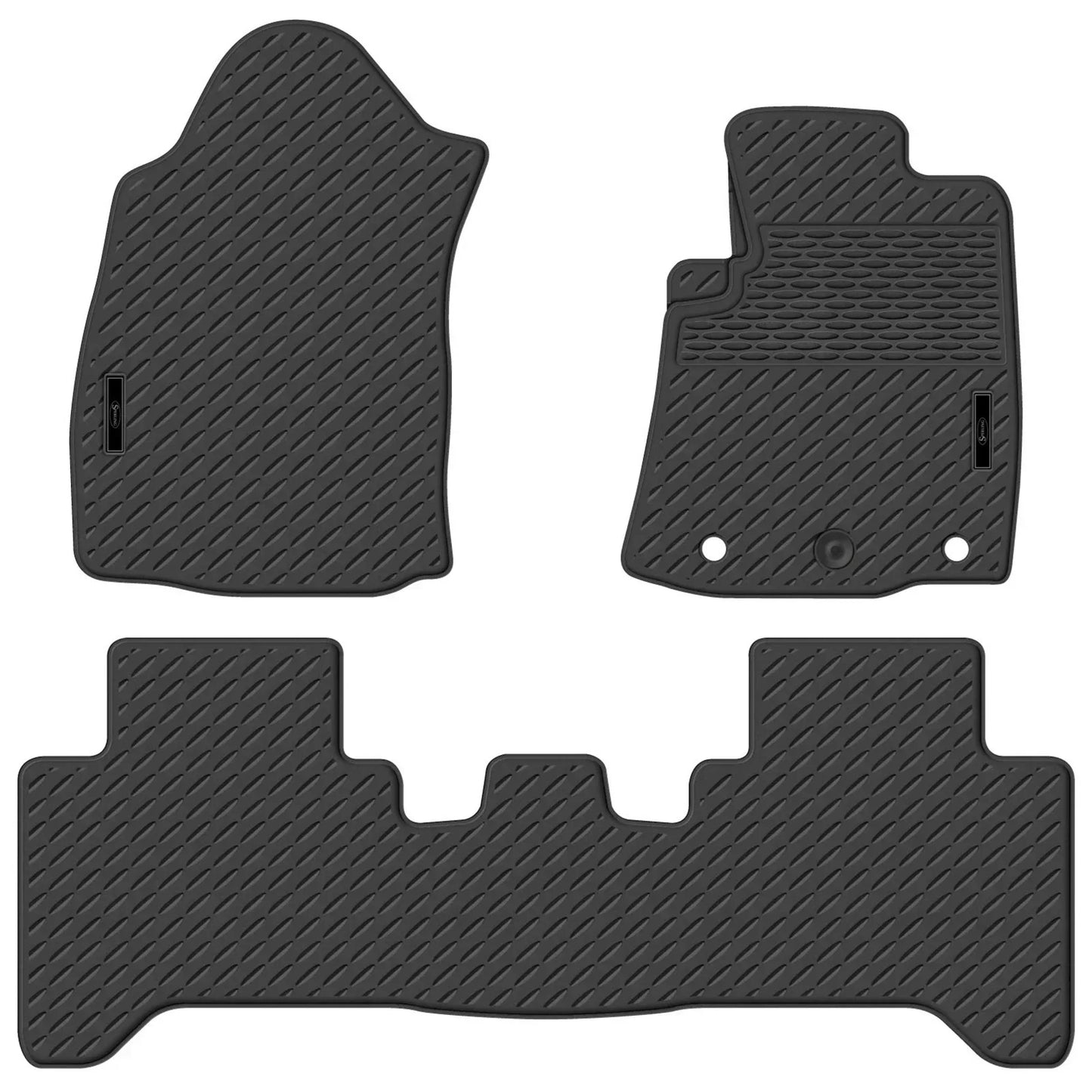 Full Set Custom Fit Moulded Rubber Floor Mats for Toyota Hilux TGN121 2015-2019