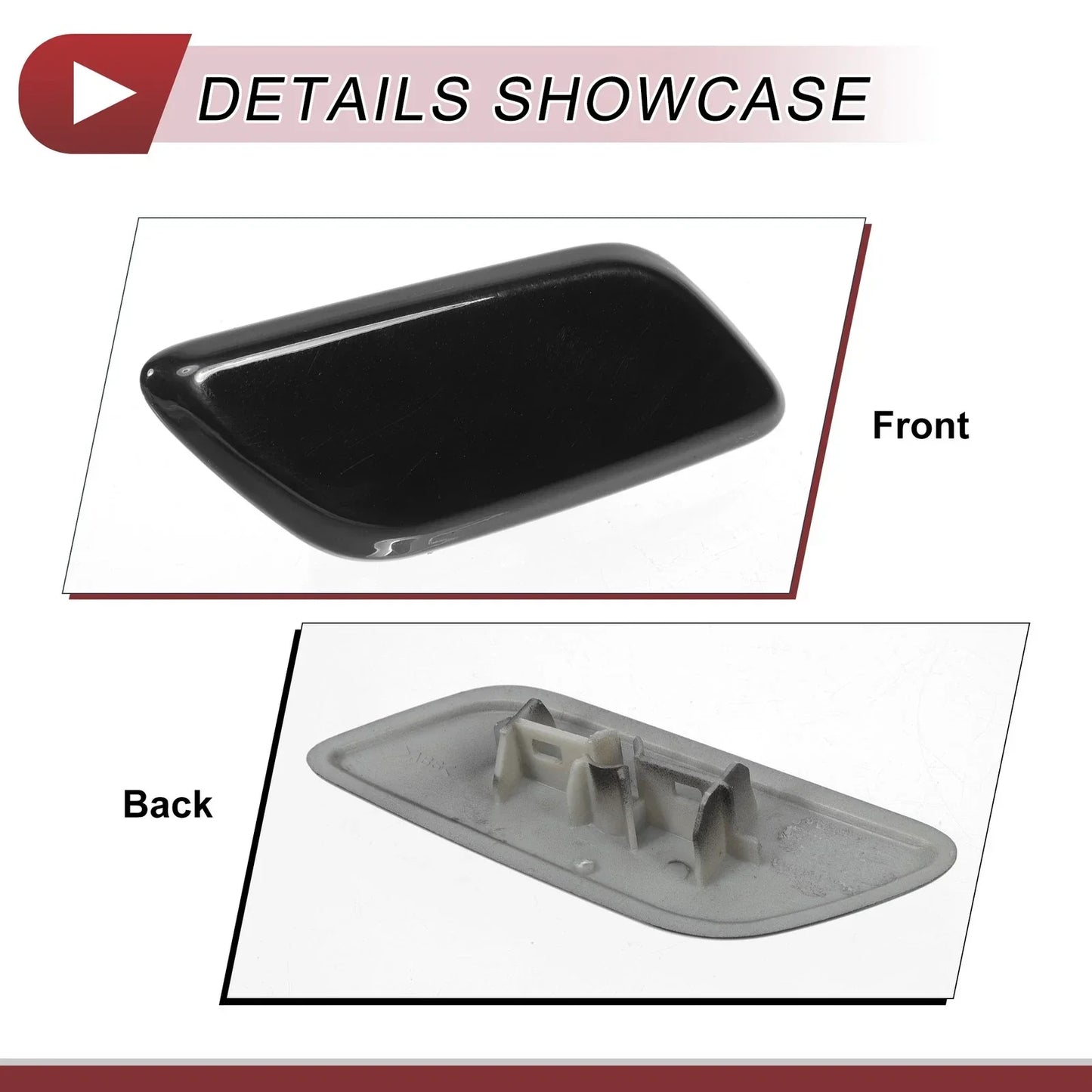Front Right Washer Nozzle Cover for Lexus LX570 (2013-2015) Black 1 x Cap