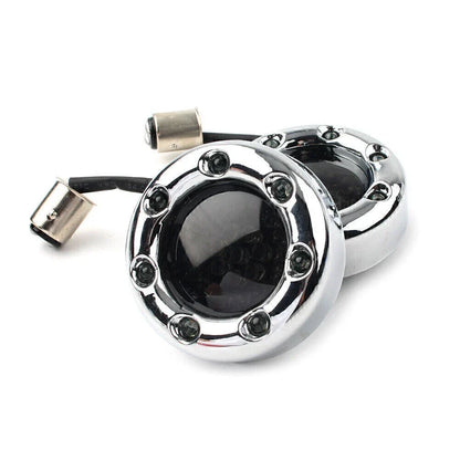 Red LED Turn Signal Lights Trim Ring for Harley Sportster