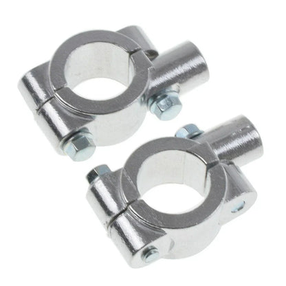 22MM 8mm Handlebar Mirrors Mount Holder Clamp for Motorcycle Chrome