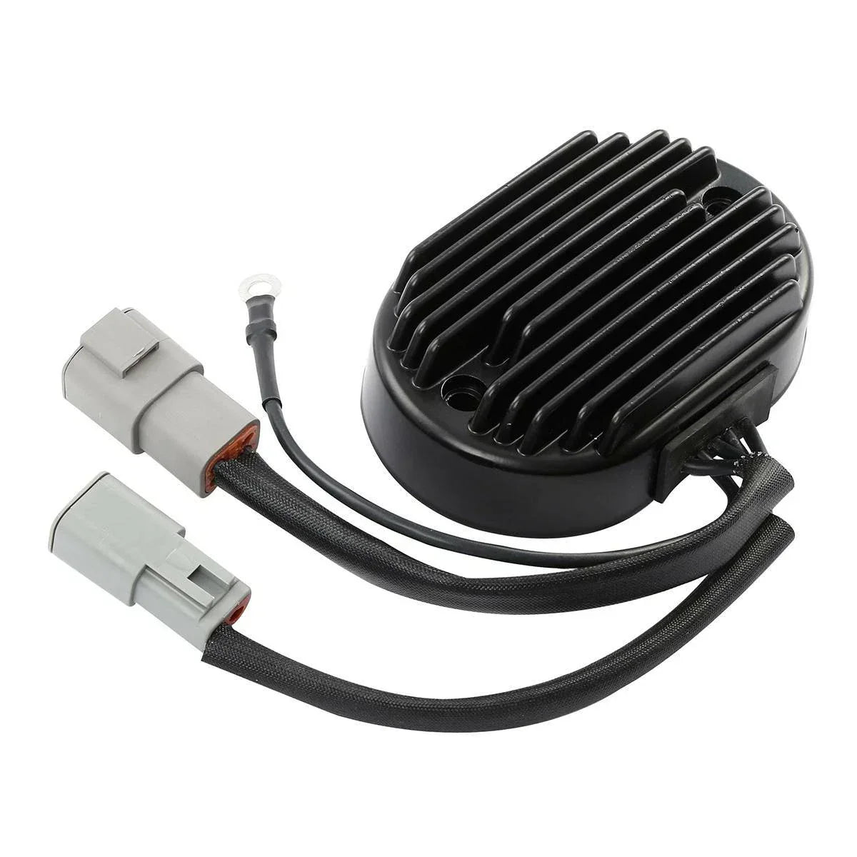 Black Voltage Regulator Rectifier for Harley Softail Deluxe Fatboy (2007)