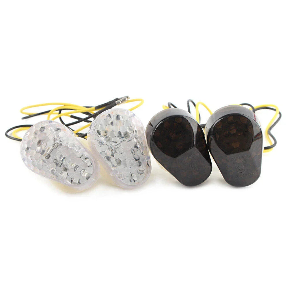 Flush Mount LED Turn Signal Lights for Kawasaki Ninja ZX6R ZX9R Z750 (2000-2009)