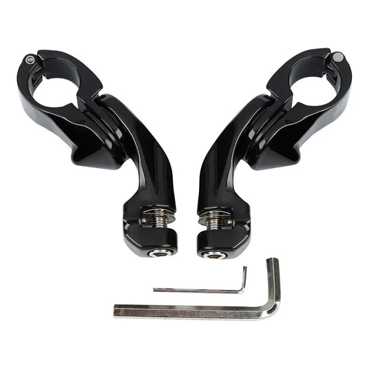 1 1/4'' Adjustable Engine Guards Footpeg Short Angled for Harley