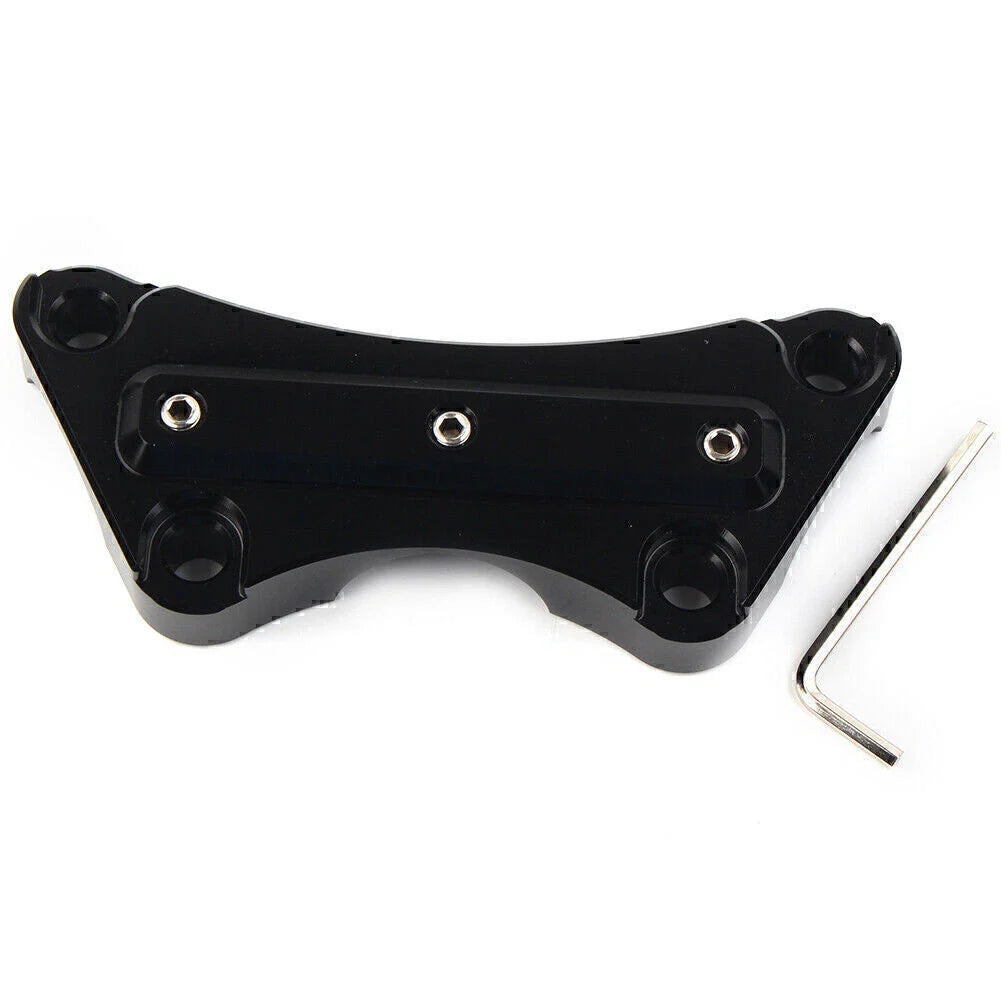 Black Top Handlebar Riser Clamp for Harley Touring Street Road King (2008-2023)