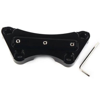 Black Top Handlebar Riser Clamp for Harley Touring Street Road King (2008-2023)