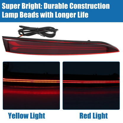 Rear Bumper Reflector Lights for Hyundai Verna (2010-2019) - 2 x Red Amber
