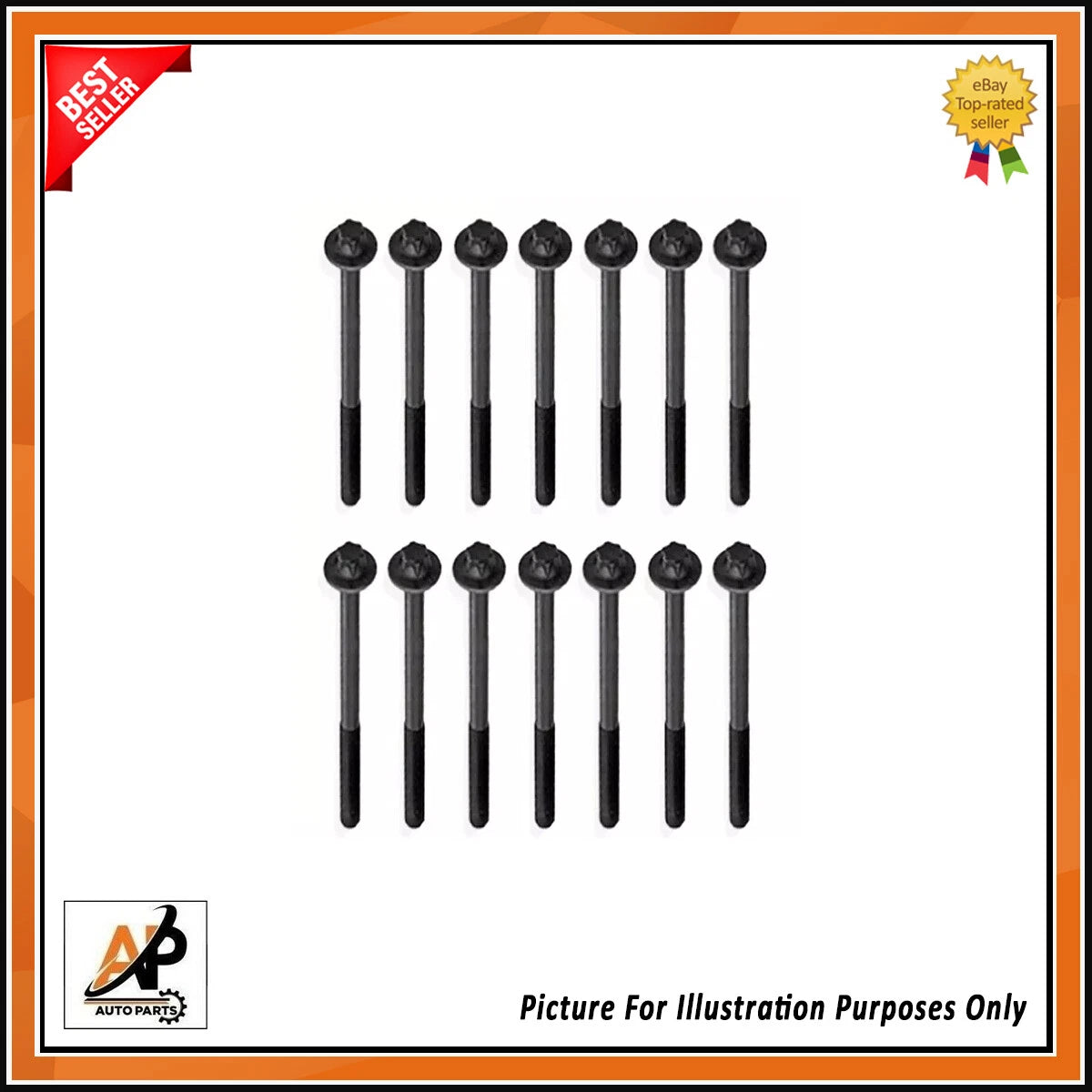 Cylinder Head Bolt Set of 14 OEM Replacement for BMW 3.0 N57 6 GT (2012–2020)