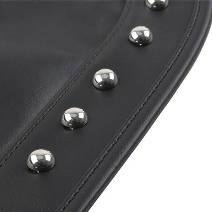 Black PU Leather Rear Fender Bib Solo Seat for Harley Heritage Softail (06-17)