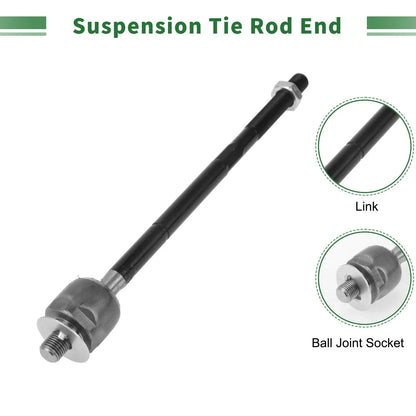 10 x Front Suspension Kit Tie Rod Ends & Sway Bar Links for Dodge Caravan (01-07)