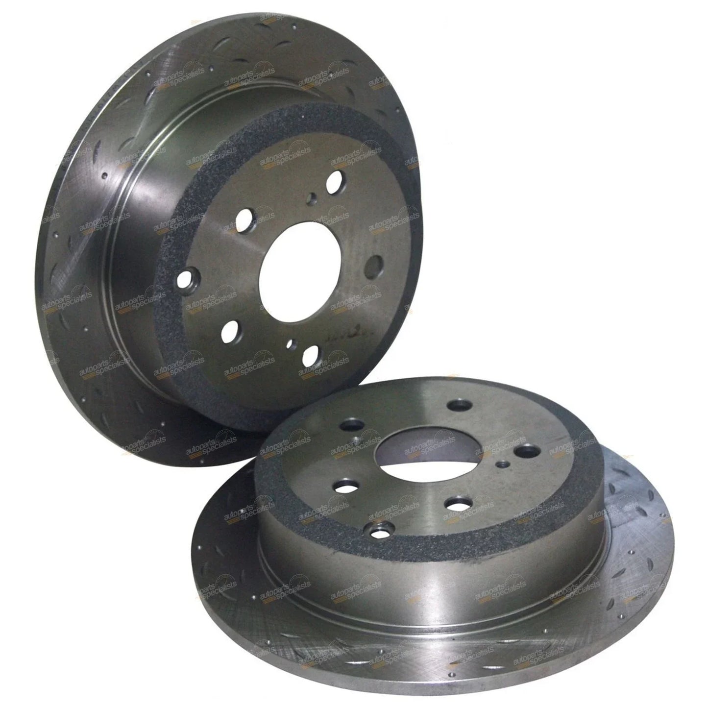 Rear Drilled + Slotted Disc Brake Rotors for Toyota Aurion GSV40 (2006–2012)