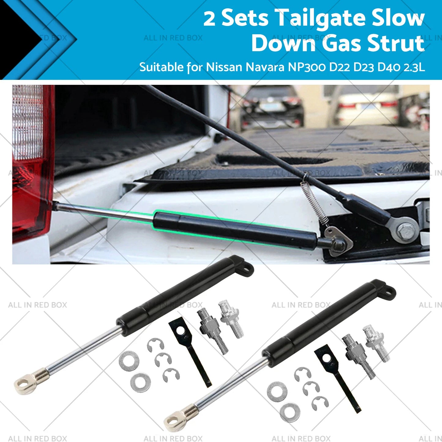 Rear Tailgate Easy Down Gas Struts for Nissan Navara NP300 (2015-2023)