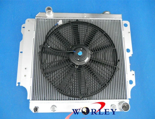 Aluminum Radiator & Fan for Jeep Wrangler YJ, TJ, Chevy Engine (1987-2006)