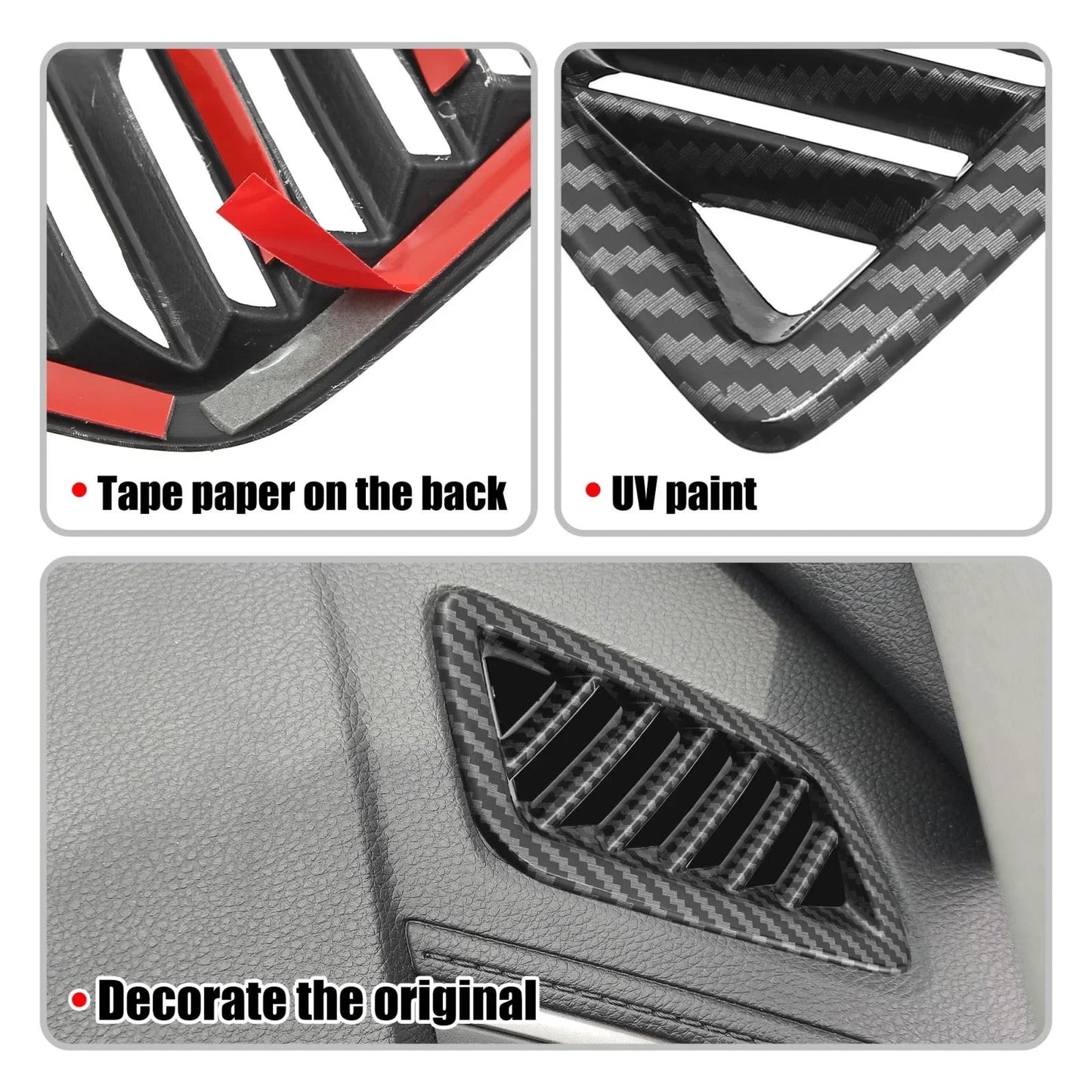 Dashboard Air Vent Outlet Cover Trims for Honda CRV (2017-2022)