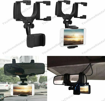 360�� Car Rearview Mirror Mount Holder for Universal Cell Phone GPS