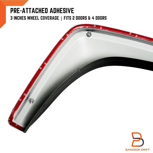 3" Matte Black Bolted Fender Flares for Mitsubishi Triton Ute (2019-2023)
