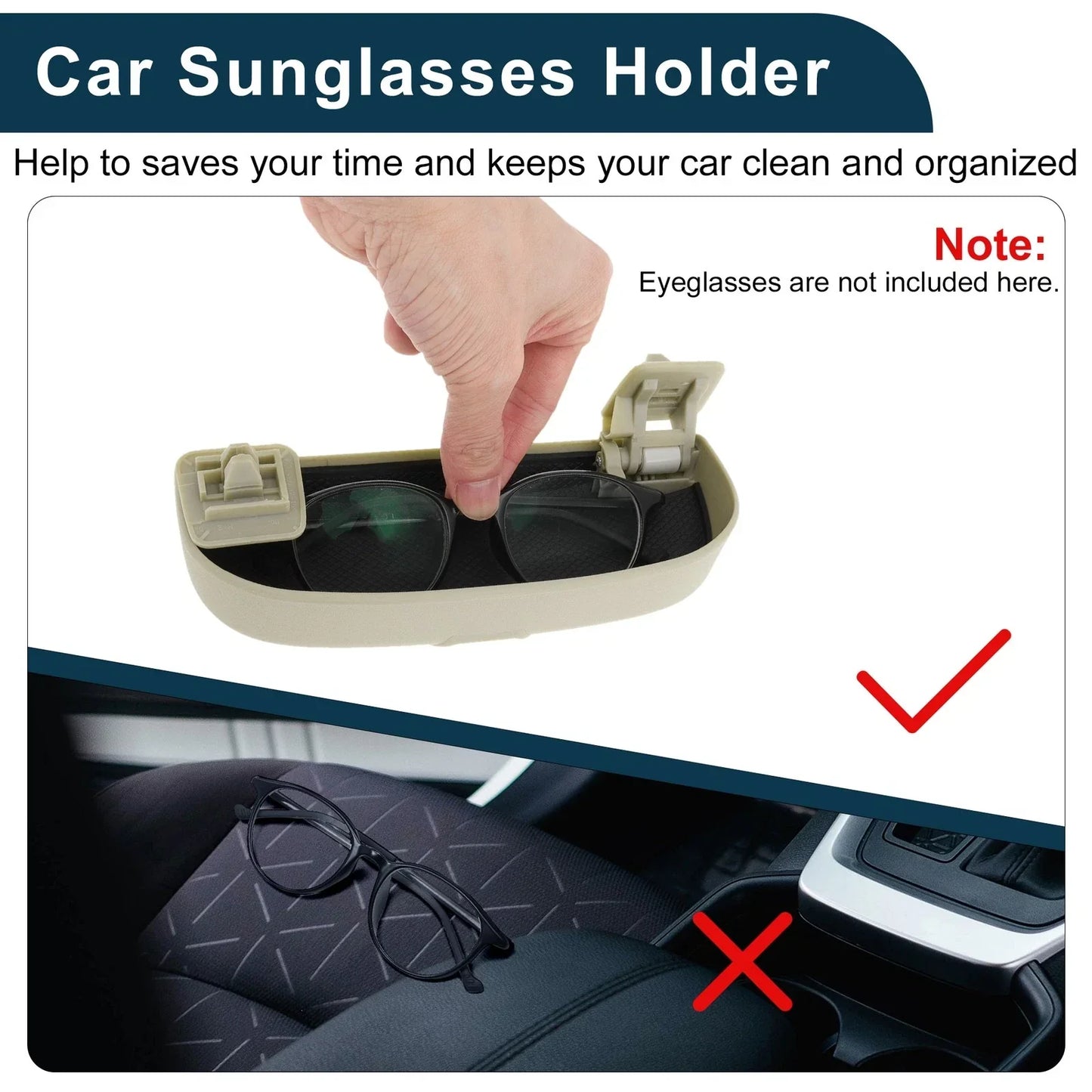 Sunglasses Case for Mercedes-Benz E Class Eyeglasses Holder Storage Box