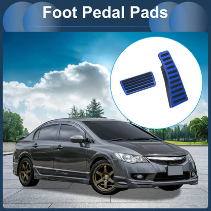2 x Foot Accelerator Pedal Covers for Honda Civic (2006-2009) Blue