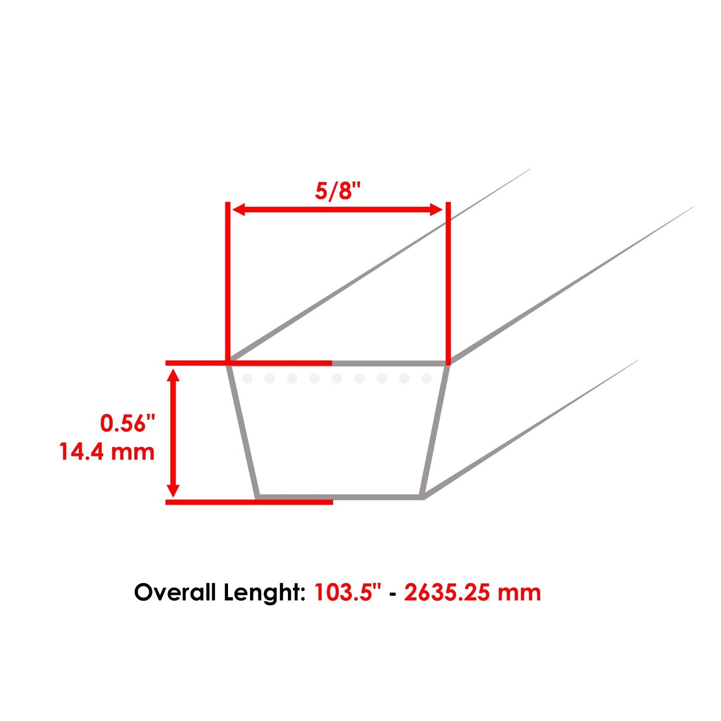 Deck Belt Replacement for John Deere 48 54 60 in (2000–2010)