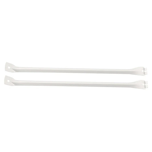 12-Inch White Metal Support Brackets for Closet Shelf