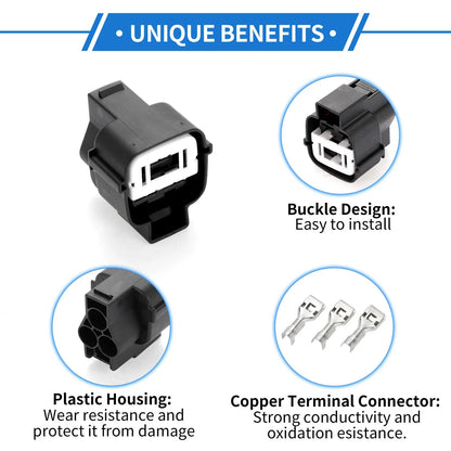 3 Pin Radiator Cooling Fan Connector Plug for Hyundai - 1 Set