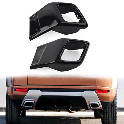 Black Rear Bumper Exhaust Trim for Land Rover Range Rover Evoque (2010-2018)