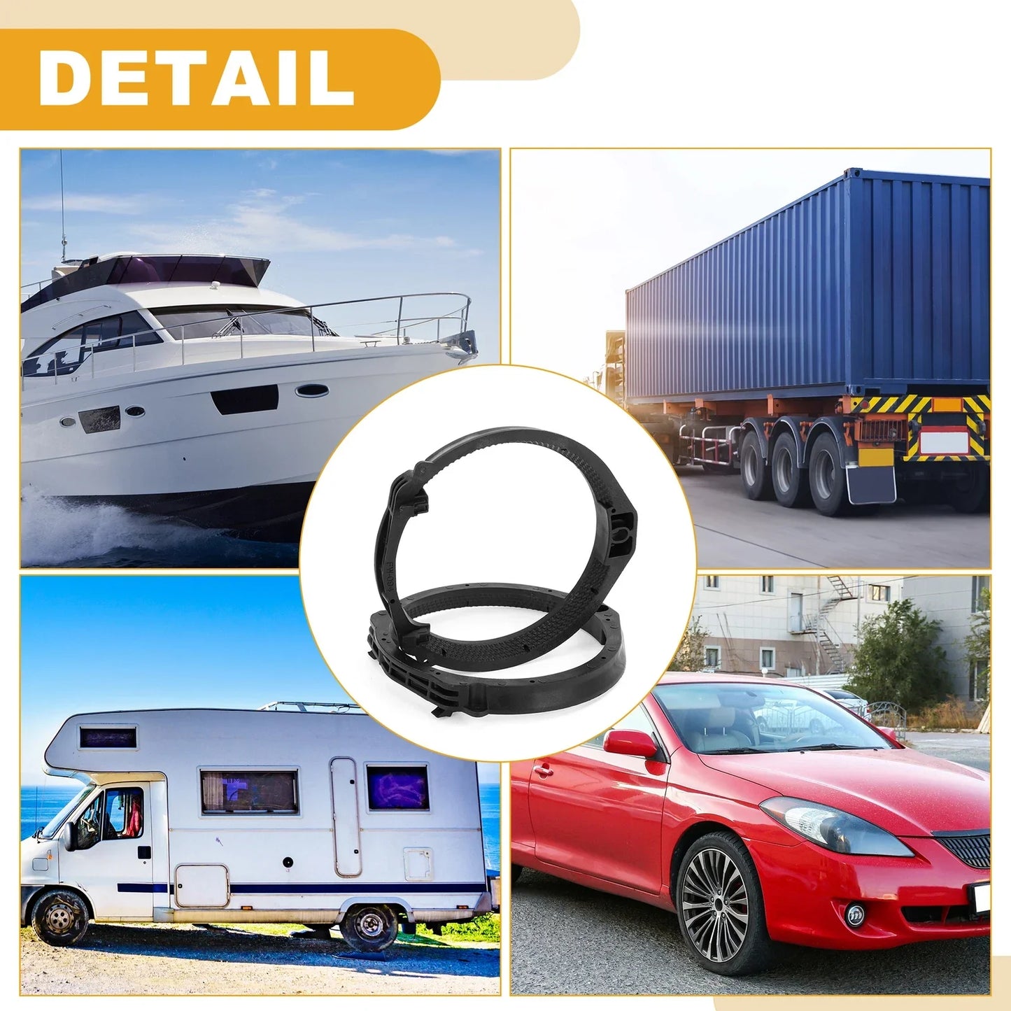 6.5" Speaker Subwoofer Mounting Spacer Bracket Ring for Honda