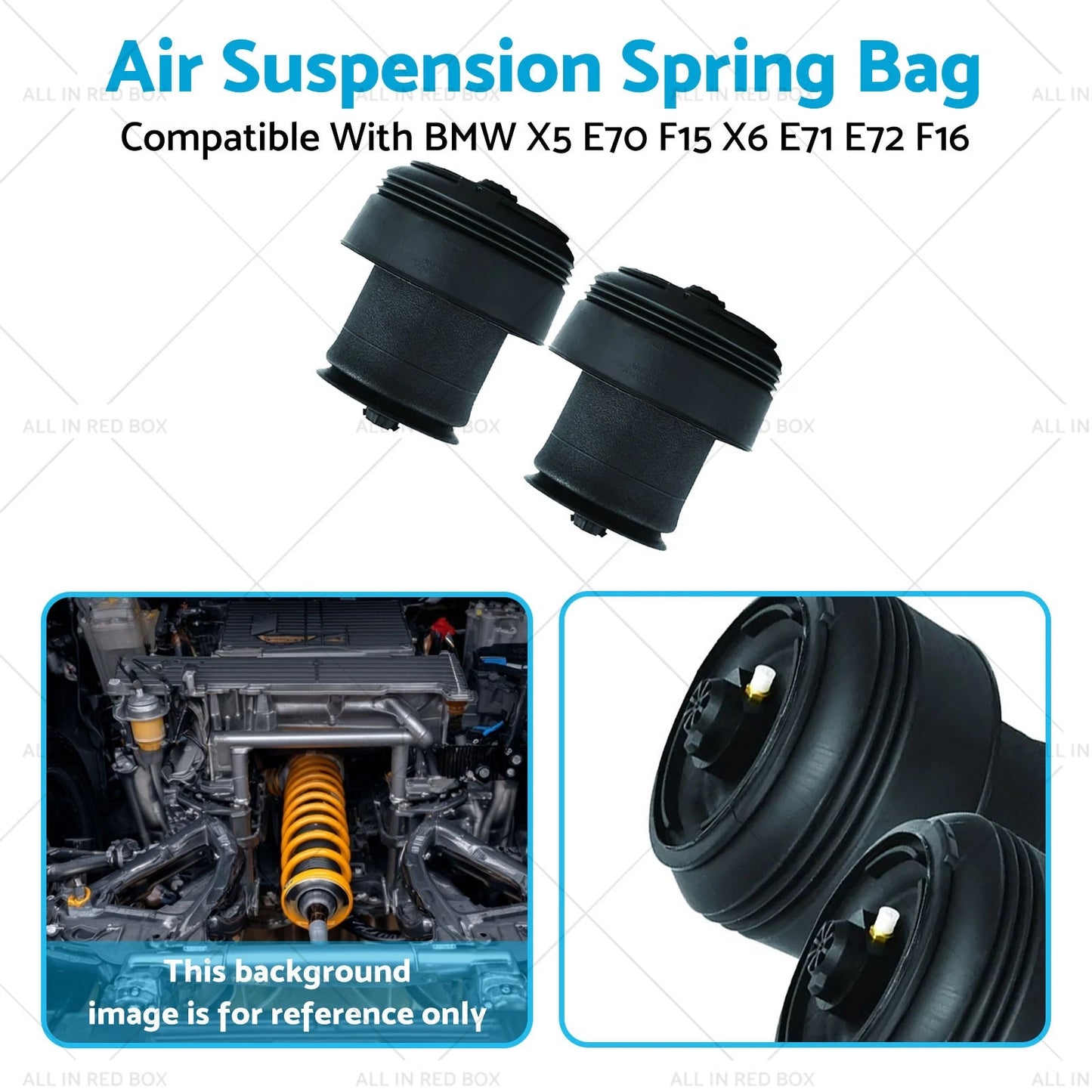 Air Suspension Spring Bag Set for BMW X5 E70 F15 F85 X6 E71 E72 F16 F86 (2007-2020)