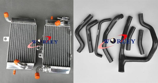 Aluminum Radiator + Black Silicone Hose for HONDA XRV750 AFRICA TWIN (1993-2003)
