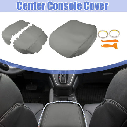 Microfiber Leather Armrest Protector Cover for Honda Pilot (2009-2015) Grey