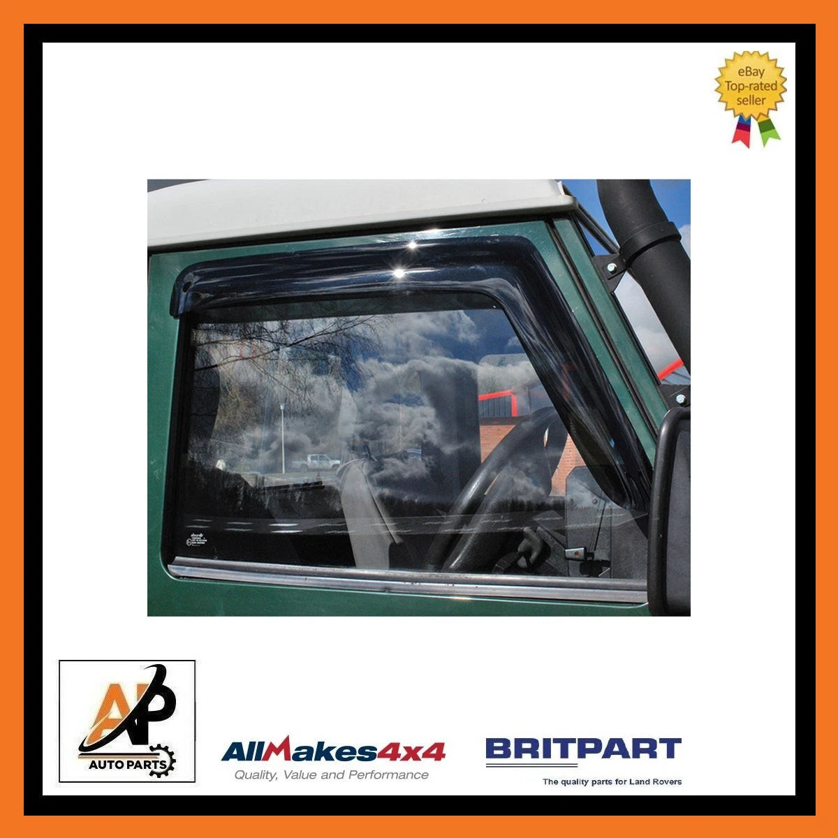 2 Piece Front Wind Deflector Kit for Land Rover Defender (1985–2016)