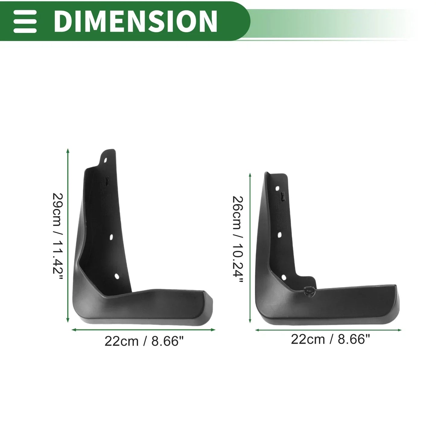 Mud Flaps Splash Guards 1 Set for Lexus GS (2012-2022)