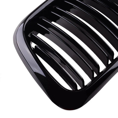 Gloss Black Double Line Front Kidney Grills for BMW E36 M3 (1996-1999)