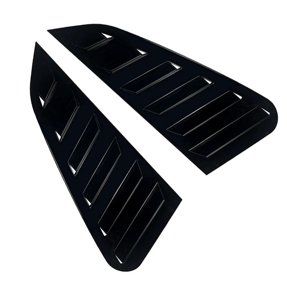 Gloss Black Rear Window Louvers for Subaru Impreza WRX (2011-2014)