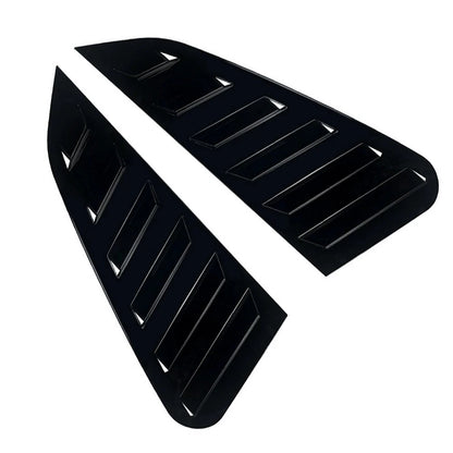 Gloss Black Rear Window Louvers for Subaru Impreza WRX (2011-2014)