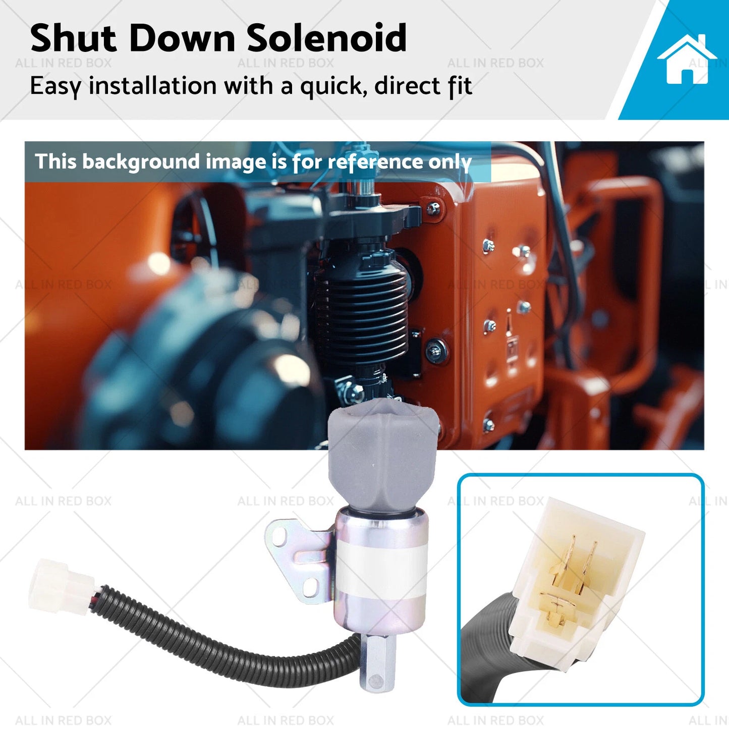 Shut Down Solenoid for Kubota Various (1756ES-12SUC5B1S5, 17520-60013)
