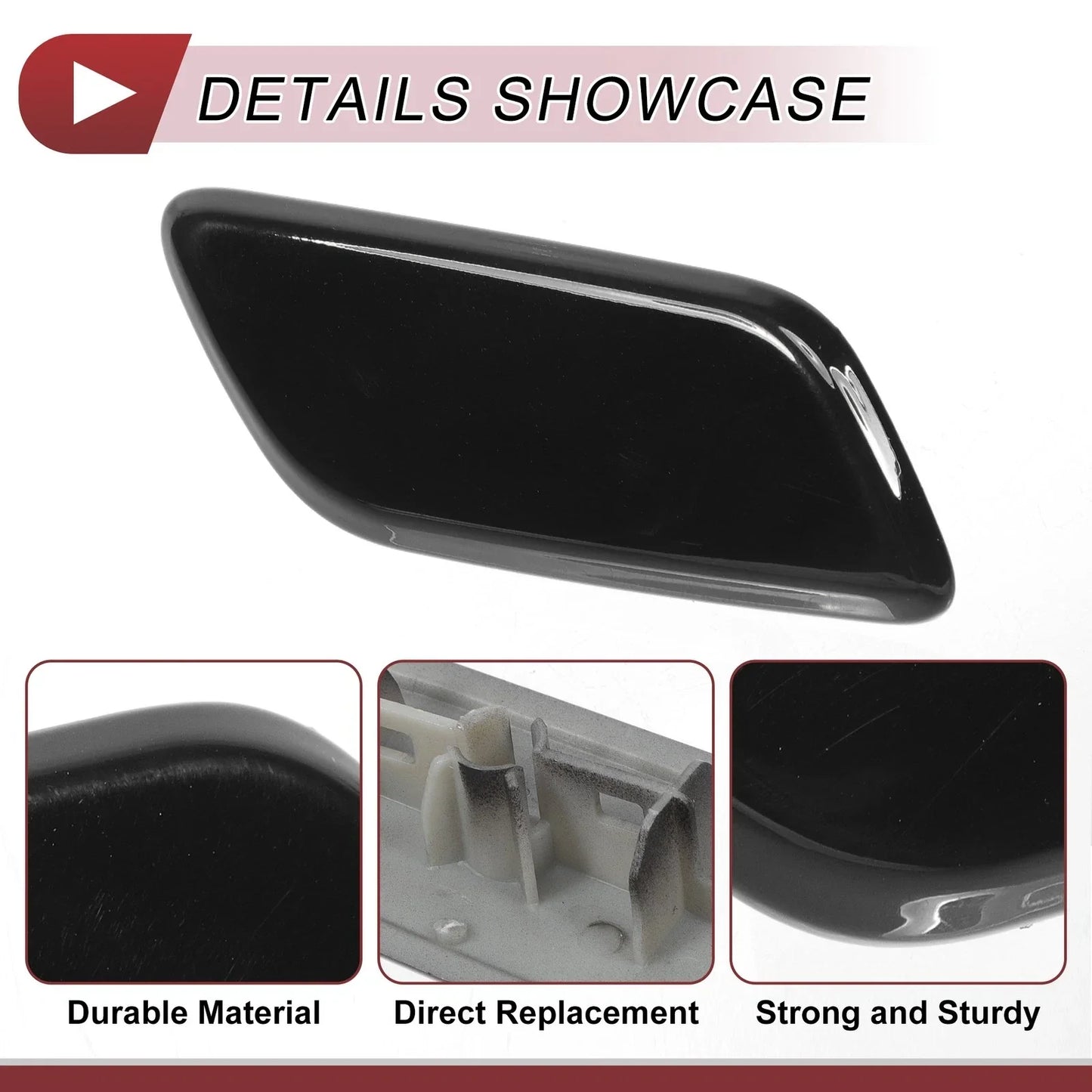 Front Right Washer Nozzle Cover for Lexus LX570 (2013-2015) Black 1 x Cap