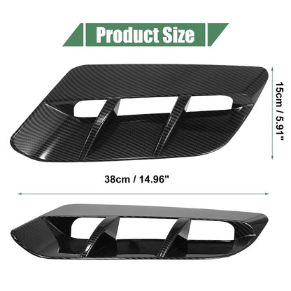 2 x Hood Air Vent Covers Carbon Fiber for Dodge Challenger (2015-2020)