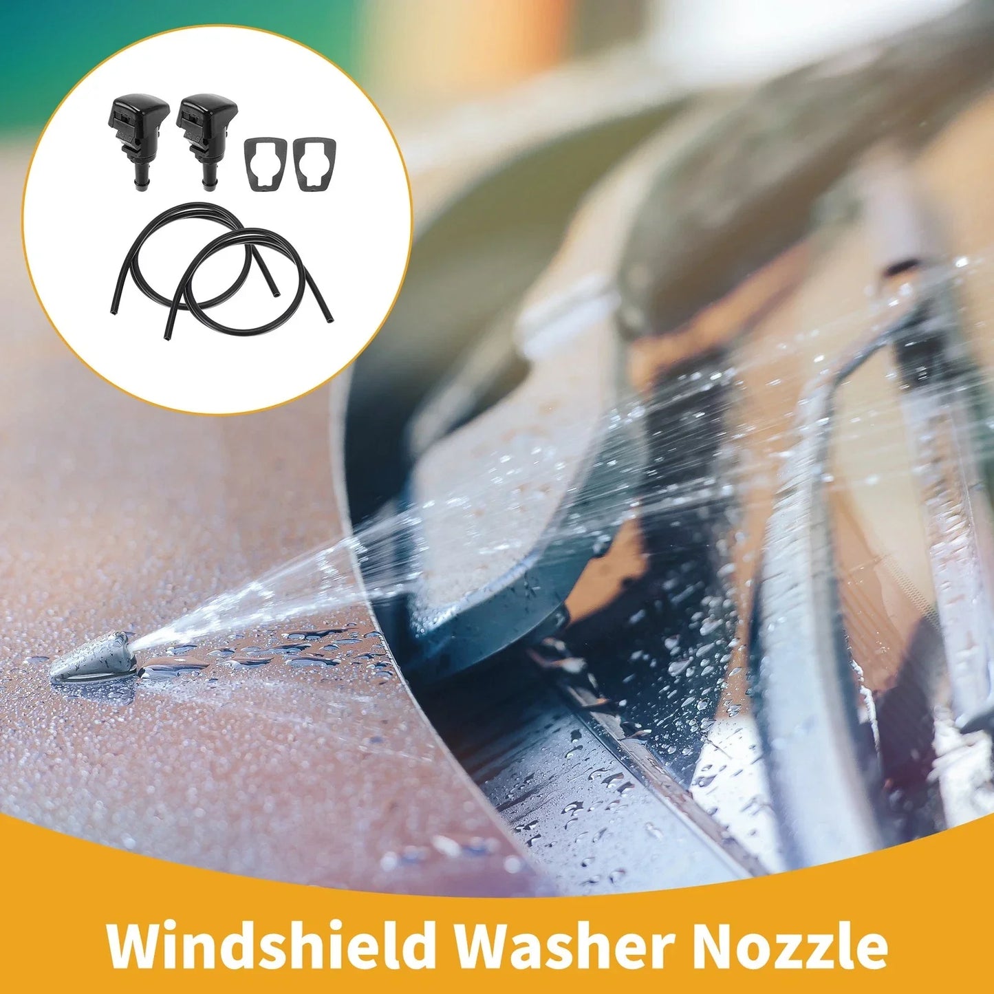Windshield Washer Nozzle Kit 2 x for Chrysler 300 (2005-2010)