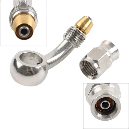 10.2mm 3/8" Eye Banjo Hose Ends AN-3 45������ Brake for Motorcycle
