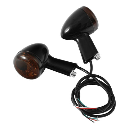 Black LED Amber Rear Turn Signals for Harley Sportster XL (1992-2022)